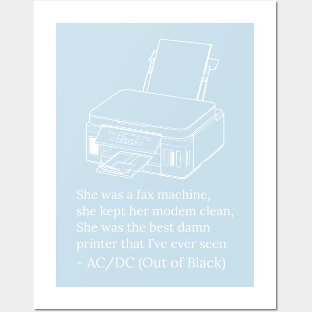 Fax Machine Wall Art by Bryan's Tees